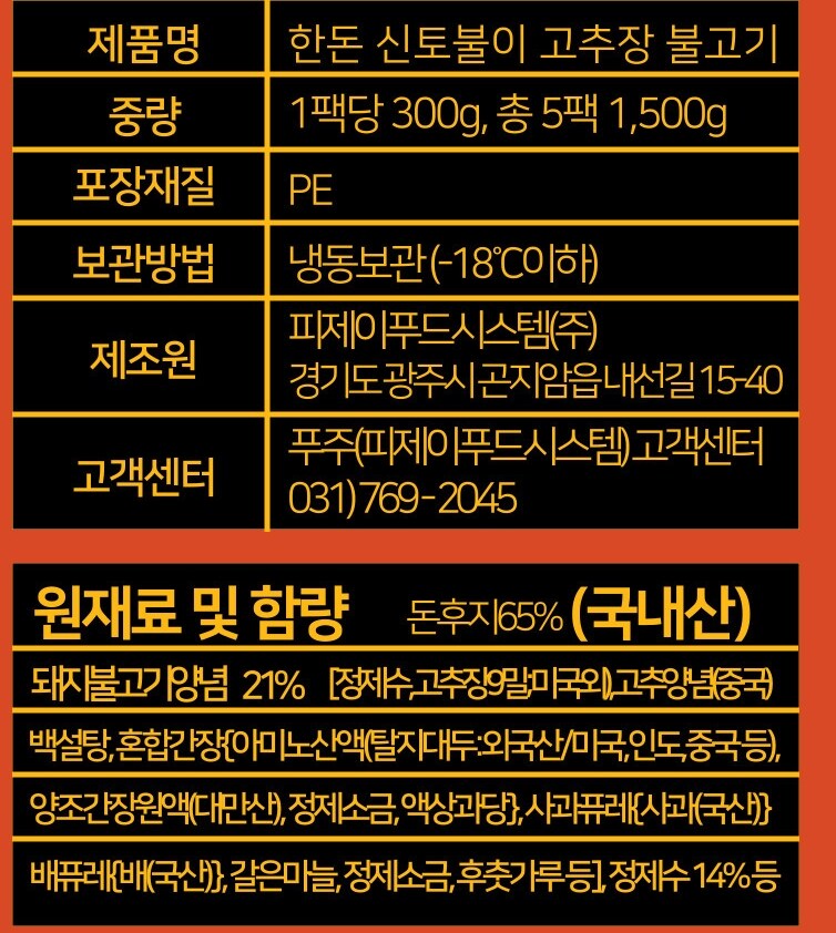 [지마켓] 국내산 제육볶음 고추장불고기 한돈1등급 300gx5팩 10,780원_4.jpg