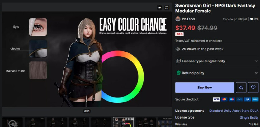 [에셋스토어] (무료) Swordsman Girl - RPG Dark..._1.png